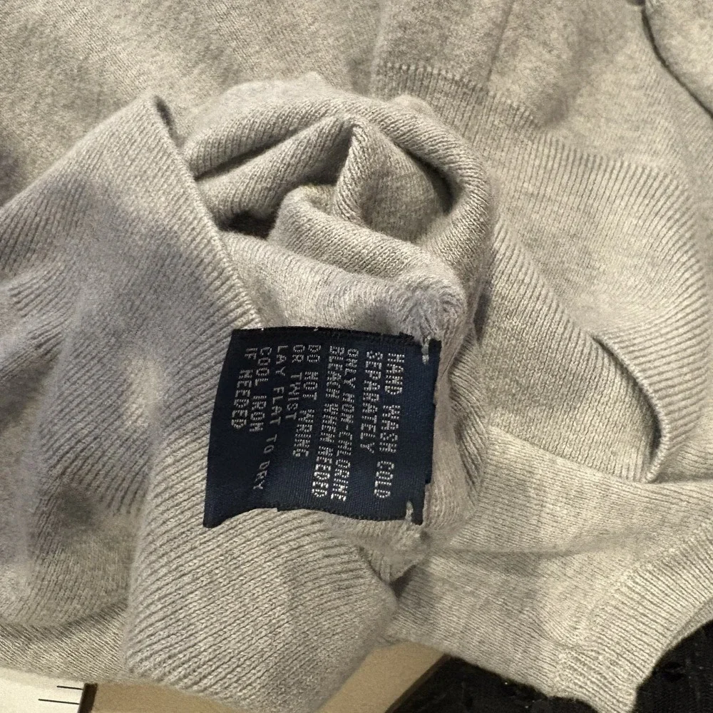 Polo‎ Ralph Lauren Pima Cotton Sweater Vest XL Gray Preppy Classic Lightweight